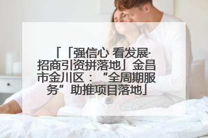 「强信心 看发展·招商引资拼落地」金昌市金川区：“全周期服务”助推项目落地