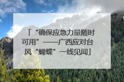 “确保应急力量随时可用”——广西应对台风“蝴蝶”一线见闻