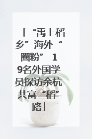 “禹上稻乡”海外“圈粉” 19名外国学员探访余杭共富“稻”路