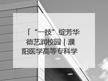 “一技”绽芳华 德艺润校园｜濮阳医学高等专科学校开展丰富多彩的职业教育活动周主题活动