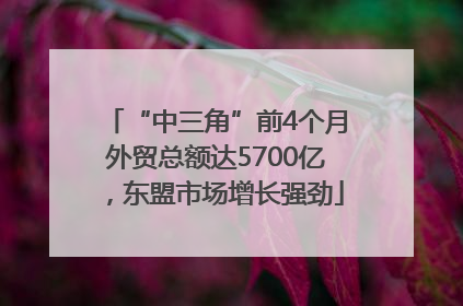 “中三角”前4个月外贸总额达5700亿，东盟市场增长强劲
