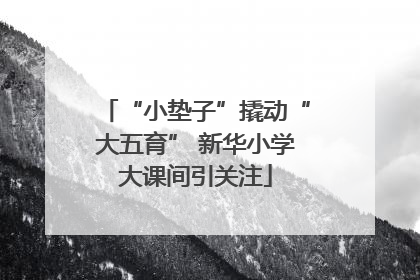 “小垫子”撬动“大五育” 新华小学大课间引关注