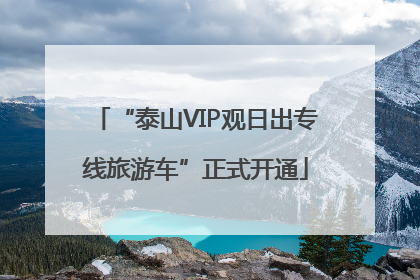“泰山VIP观日出专线旅游车”正式开通