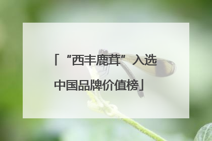 “西丰鹿茸”入选中国品牌价值榜