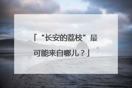 “长安的荔枝”最可能来自哪儿？