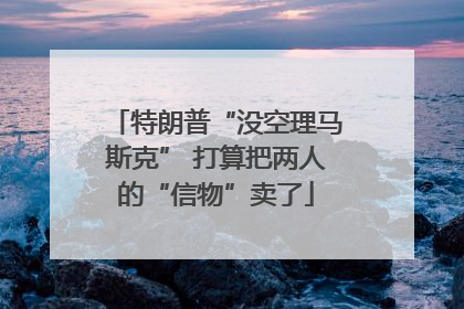 特朗普“没空理马斯克” 打算把两人的“信物”卖了