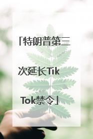 特朗普第三次延长TikTok禁令