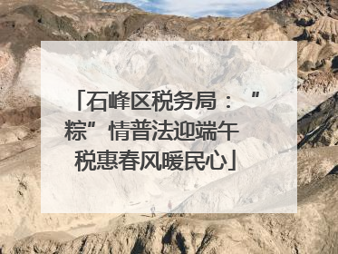 石峰区税务局：“粽”情普法迎端午 税惠春风暖民心