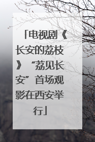 电视剧《长安的荔枝》“荔见长安”首场观影在西安举行