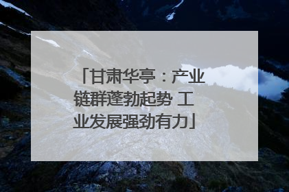 甘肃华亭：产业链群蓬勃起势 工业发展强劲有力