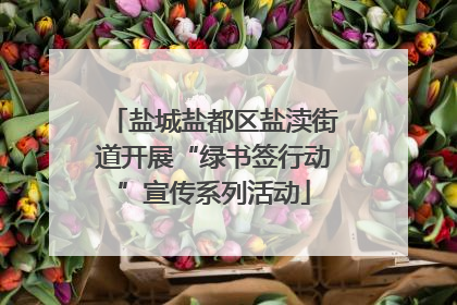 盐城盐都区盐渎街道开展“绿书签行动”宣传系列活动