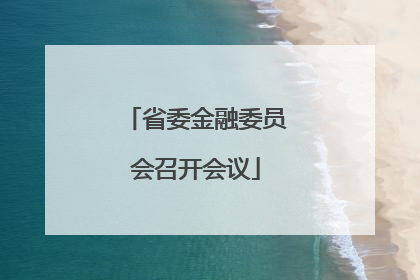 省委金融委员会召开会议