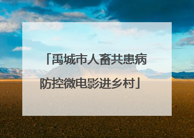 禹城市人畜共患病防控微电影进乡村