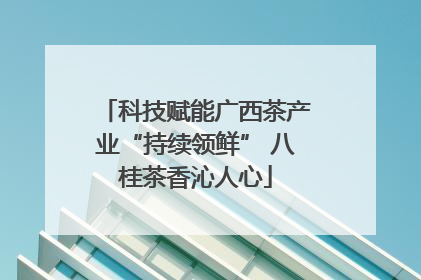 科技赋能广西茶产业“持续领鲜” 八桂茶香沁人心