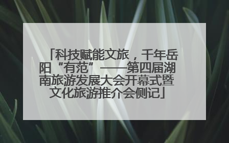 科技赋能文旅，千年岳阳“有范”——第四届湖南旅游发展大会开幕式暨文化旅游推介会侧记