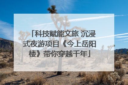 科技赋能文旅 沉浸式夜游项目《今上岳阳楼》带你穿越千年