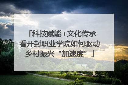 科技赋能+文化传承 看开封职业学院如何驱动乡村振兴“加速度”