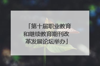 第十届职业教育和继续教育期刊改革发展论坛举办
