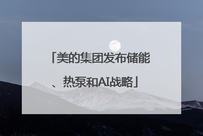 美的集团发布储能、热泵和AI战略