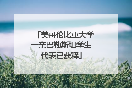 美哥伦比亚大学一亲巴勒斯坦学生代表已获释
