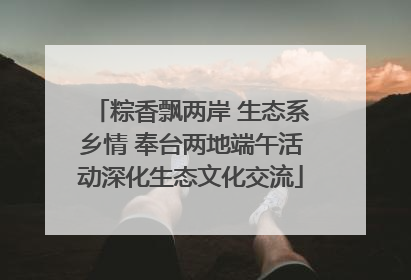 粽香飘两岸 生态系乡情 奉台两地端午活动深化生态文化交流