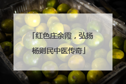 红色庄余霞，弘扬杨则民中医传奇
