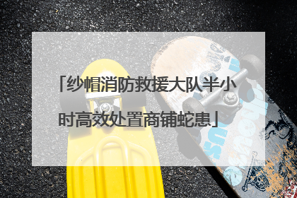 纱帽消防救援大队半小时高效处置商铺蛇患