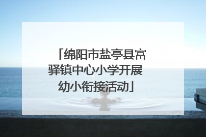 绵阳市盐亭县富驿镇中心小学开展幼小衔接活动