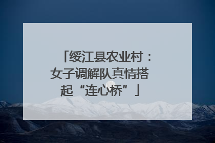 绥江县农业村：女子调解队真情搭起“连心桥”