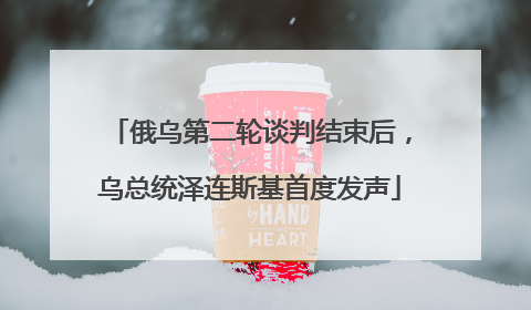 俄乌第二轮谈判结束后，乌总统泽连斯基首度发声