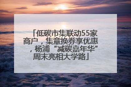 低碳市集联动55家商户，集章换券享优惠，杨浦“减碳嘉年华”周末亮相大学路