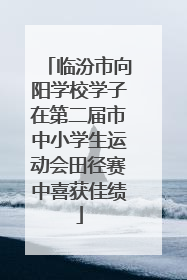 临汾市向阳学校学子在第二届市中小学生运动会田径赛中喜获佳绩