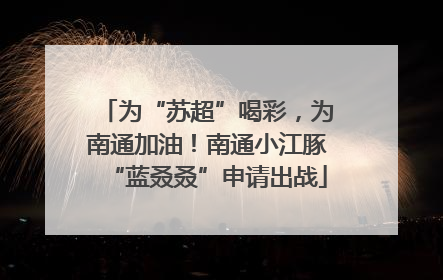 为“苏超”喝彩，为南通加油！南通小江豚“蓝叒叒”申请出战