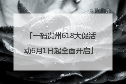 一码贵州618大促活动6月1日起全面开启