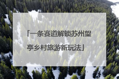 一条赛道解锁苏州望亭乡村旅游新玩法