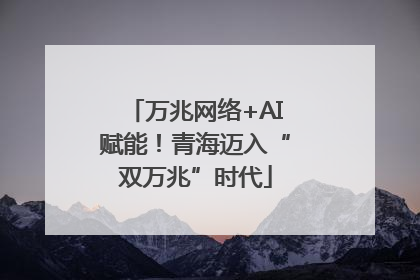 万兆网络+AI赋能！青海迈入“双万兆”时代