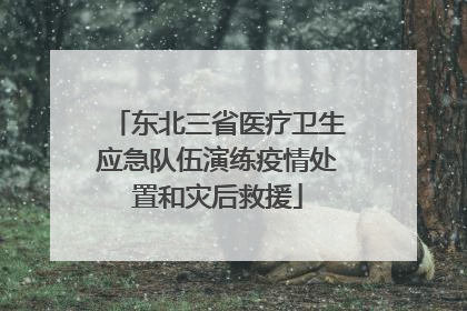 东北三省医疗卫生应急队伍演练疫情处置和灾后救援