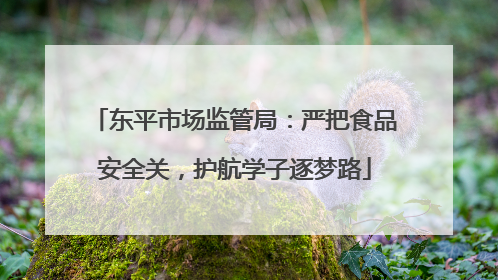 东平市场监管局：严把食品安全关，护航学子逐梦路