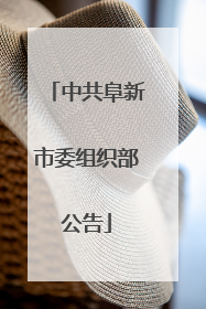 中共阜新市委组织部公告