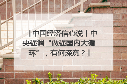 中国经济信心说丨中央强调“做强国内大循环”，有何深意？