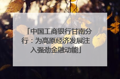 中国工商银行甘南分行：为高原经济发展注入强劲金融动能