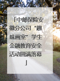 中邮保险安徽分公司“趣味画室”学生金融教育安全活动圆满落幕