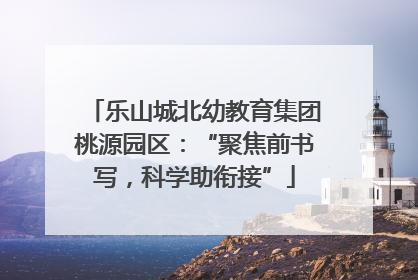 乐山城北幼教育集团桃源园区：“聚焦前书写，科学助衔接”