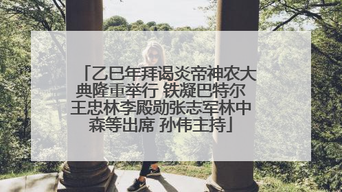 乙巳年拜谒炎帝神农大典隆重举行 铁凝巴特尔王忠林李殿勋张志军林中森等出席 孙伟主持