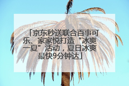 京东秒送联合百事可乐、家家悦打造“冰爽一夏”活动，夏日冰爽最快9分钟达
