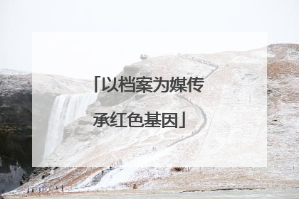 以档案为媒传承红色基因