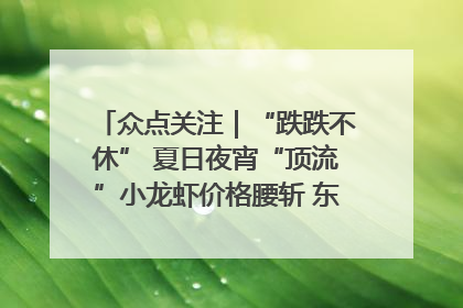 众点关注｜“跌跌不休” 夏日夜宵“顶流”小龙虾价格腰斩 东营人的快乐来了