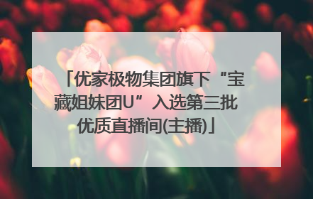 优家极物集团旗下“宝藏姐妹团U”入选第三批优质直播间(主播)