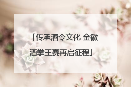 传承酒令文化 金徽酒拳王赛再启征程