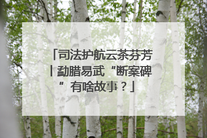 司法护航云茶芬芳丨勐腊易武“断案碑”有啥故事？